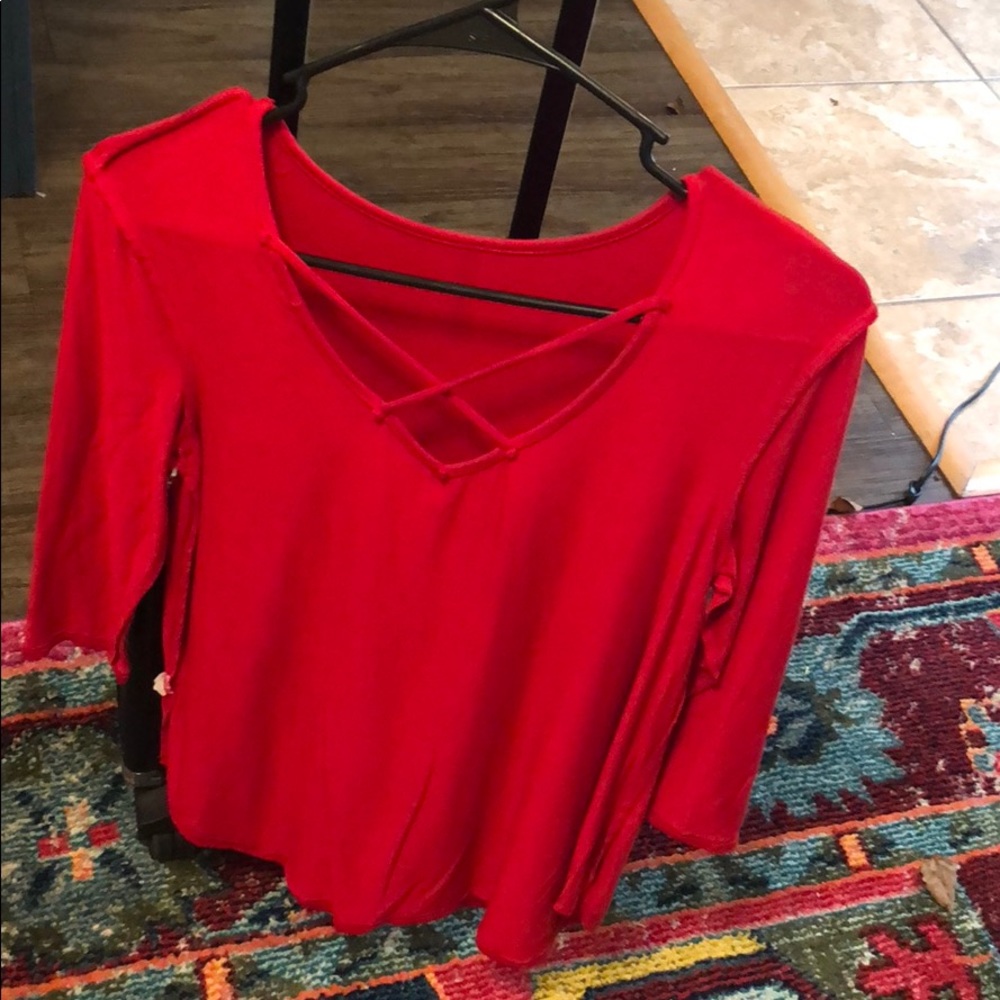 Red boutique shirt